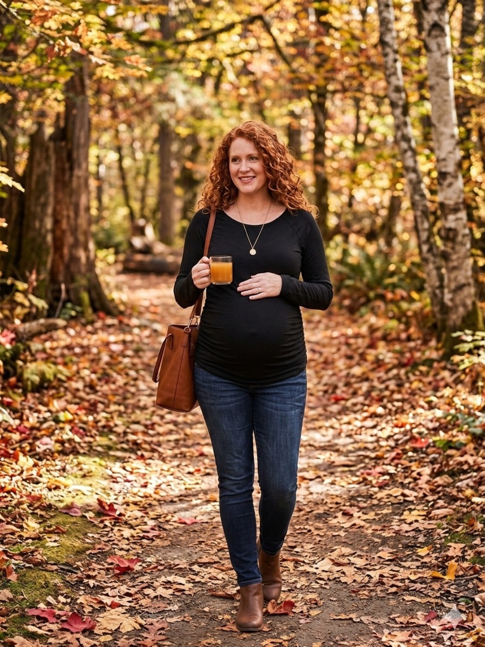 Motherhood Maternity Black Minimalist Side Ruched Scoop Neck Long Sleeve Small